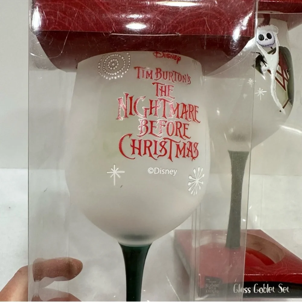 Nightmare Before  Christmas Wine Glasses